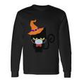 Vintage Halloween Witch Cat With Halloween Quote Long Sleeve T-Shirt Gifts ideas