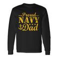 Vintage Proud Navy Dad Long Sleeve T-Shirt Gifts ideas