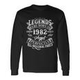 Vintage Scroll Legends Were Born In 1982 Aged Perfectly 40Th Birthday Long Sleeve T-Shirt Gifts ideas