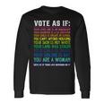 Vote As If Your Life Depends On It Human Rights Long Sleeve T-Shirt Gifts ideas