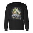 Walleye Wilderness Fishing Jumping Fish Tshirt Long Sleeve T-Shirt Gifts ideas