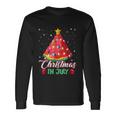 Watermelon Christmas Tree Christmas In July Summer Vacation Long Sleeve T-Shirt Gifts ideas