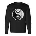 Yin Yang Rebel Alliance Galactic Empire Star Geek Nerd Long Sleeve T-Shirt Gifts ideas