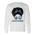 Afro Messy Bun Science Teacher Life 1St Day Of School Long Sleeve T-Shirt Gifts ideas