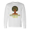 Black African American Melanin Afro Queen September Birthday Long Sleeve T-Shirt Gifts ideas
