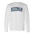 Bozeman Montana Mt Vintage Athletic Sports Navy Long Sleeve T-Shirt Gifts ideas