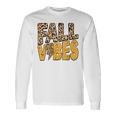 Distressed Fall Vibes Leopard Lightning Bolts In Fall Colors Long Sleeve T-Shirt Gifts ideas