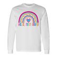 Hello First Grade Rainbow Back To School Teacher Long Sleeve T-Shirt Gifts ideas