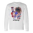 Love Sunflower Leopard Fireworks Cna Life 4Th Of July Long Sleeve T-Shirt Gifts ideas