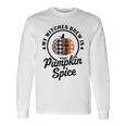 My Witches Brew Is Pumpkin Spice Halloween Plaid Leopard Long Sleeve T-Shirt Gifts ideas
