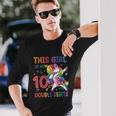 10Th Birthday Girls This Girl Is Now 10 Double Digits Long Sleeve T-Shirt Gifts for Him