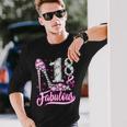 18 Years Old 18 & Fabulous 18Th Birthday Pink Diamond Men Women Long Sleeve T-Shirt T-shirt Graphic Print Gifts for Him