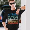 4Th Birthday 4 Years Of Being Awesome Wedding Anniversary V2 Long Sleeve T-Shirt Gifts for Him