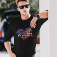 4Th Of July Christian Faith Heart Long Sleeve T-Shirt Gifts for Him