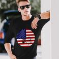 4Th Of July Nurse Independence Day American Flag Long Sleeve T-Shirt Gifts for Him