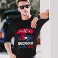 4Th Of July Pregnancy Meaningful Lil Firecracker On The Way Great Long Sleeve T-Shirt Gifts for Him