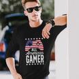 American Gamer 4Th Of July Long Sleeve T-Shirt Gifts for Him