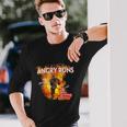Angry Runs Good Morning Football Sport Lover Football Fan Long Sleeve T-Shirt Gifts for Him