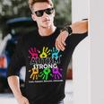 Autism Strong Love Support Educate Advocate Long Sleeve T-Shirt Gifts for Him