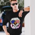 Bald Eagle With Mullet 4Th Of July American Flag Long Sleeve T-Shirt Gifts for Him