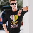 Ball Mom Baseball Softball Mothers Long Sleeve T-Shirt Gifts for Him