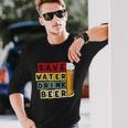 Beer Save Water Drink Beer Vintage Retro Drinking Long Sleeve T-Shirt Gifts for Him
