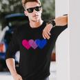 Bisexual Heart Bisexuality Bi Love Flag Lgbtq Pride Long Sleeve T-Shirt Gifts for Him
