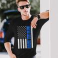 Back The Blue Thin Blue Line Us Flag Long Sleeve T-Shirt Gifts for Him