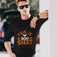 This Is Boo Sheet Dracula Hallloween Quote Long Sleeve T-Shirt Gifts for Him