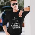 Christian Cross Faith 1 Cross 3 Nails 4 Given Long Sleeve T-Shirt Gifts for Him