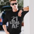 Cool 21St Birthday For Him Her Legal Af 21 Years Old Tshirt Long Sleeve T-Shirt Gifts for Him