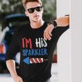 Couples Matching 4Th Of July Im His Sparkler Long Sleeve T-Shirt T-Shirt Gifts for Him