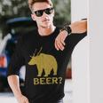 Deer Bear Beer Moose Elk Hunting Tshirt Long Sleeve T-Shirt Gifts for Him
