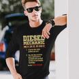 Diesel Mechanic Tshirt Long Sleeve T-Shirt Gifts for Him