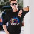 Eagle Mullet 4Th Of July Rainbow American Flag Long Sleeve T-Shirt Gifts for Him