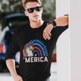 Eagle Mullet 4Th Of July Rainbow Usa American Flag Merica Long Sleeve T-Shirt Gifts for Him