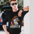 Eagle Mullet Merica 4Th Of July Usa American Flag Patriotic Great Long Sleeve T-Shirt Gifts for Him