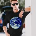 Earth World Tshirt Long Sleeve T-Shirt Gifts for Him