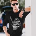 Eat Sleep Rock Repeat Long Sleeve T-Shirt Gifts for Him