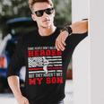 Firefighter Proud Fireman Dad Of A Firefighter Father Fire Dad Long Sleeve T-Shirt Gifts for Him