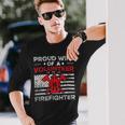 Firefighter Proud Wife Of A Volunteer Firefighter Fire Wife Long Sleeve T-Shirt Gifts for Him