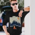 Fox Distorted Forrest Long Sleeve T-Shirt Gifts for Him