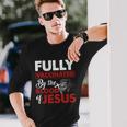 Fully Vaccinated By The Blood Of Jesus Lion God Christian Tshirt Long Sleeve T-Shirt Gifts for Him