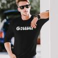 Fun Retro 1950&8217S Vintage Greaser White Text Long Sleeve T-Shirt T-Shirt Gifts for Him