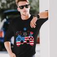 Gamer Video Gaming 4Th Of July Men Boys American Flag Long Sleeve T-Shirt Gifts for Him