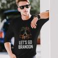 Lets Go Brandon American Grunge Skull Tshirt Long Sleeve T-Shirt Gifts for Him