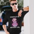 Grandpa Of The Birthday Axolotl Bday Long Sleeve T-Shirt Gifts for Him