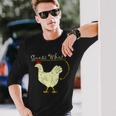 Guess What Chicken Butt Tshirt Long Sleeve T-Shirt Gifts for Him