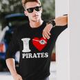 I Heart Pirates Tshirt Long Sleeve T-Shirt Gifts for Him