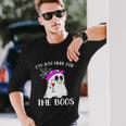 Im Just Here For The Boos Boo Halloween Quote Long Sleeve T-Shirt Gifts for Him